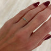 Baguette Birthstone and Diamond Stacking Band Ring
