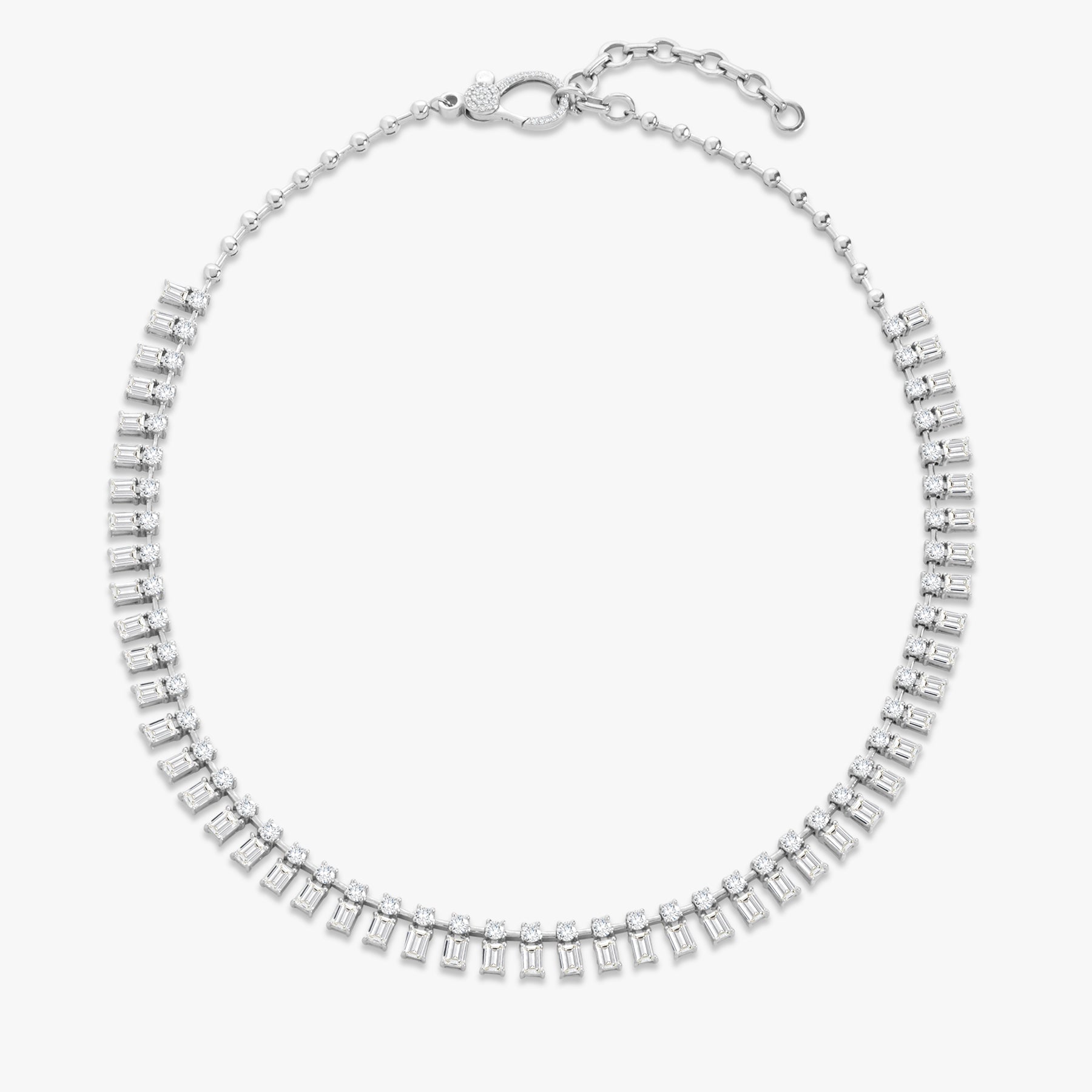 Dulce Baguette Diamond Station Collar Necklace 12.22 ctw – RWFJ