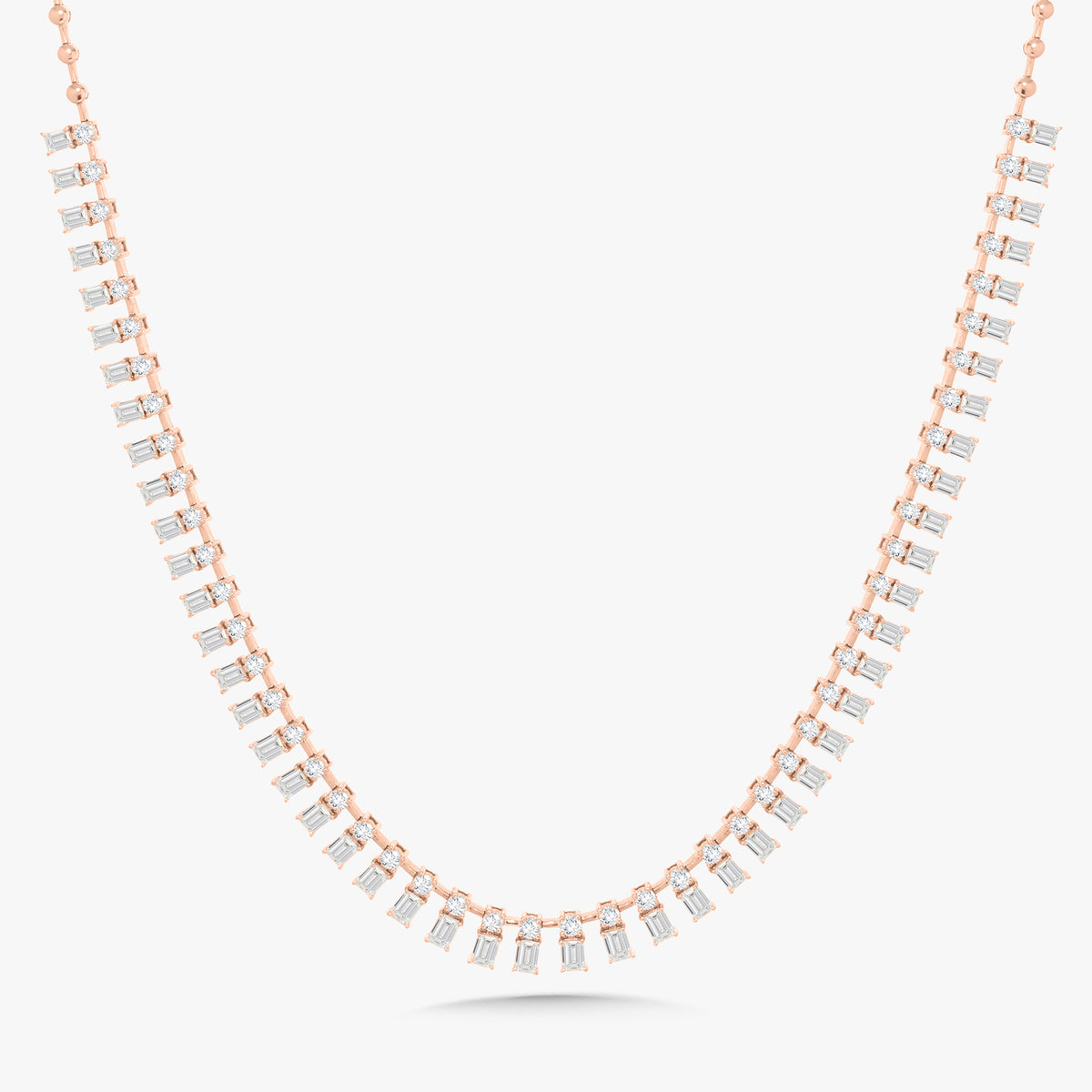 Dulce Baguette Diamond Illusion Station Necklace 12.22 ctw