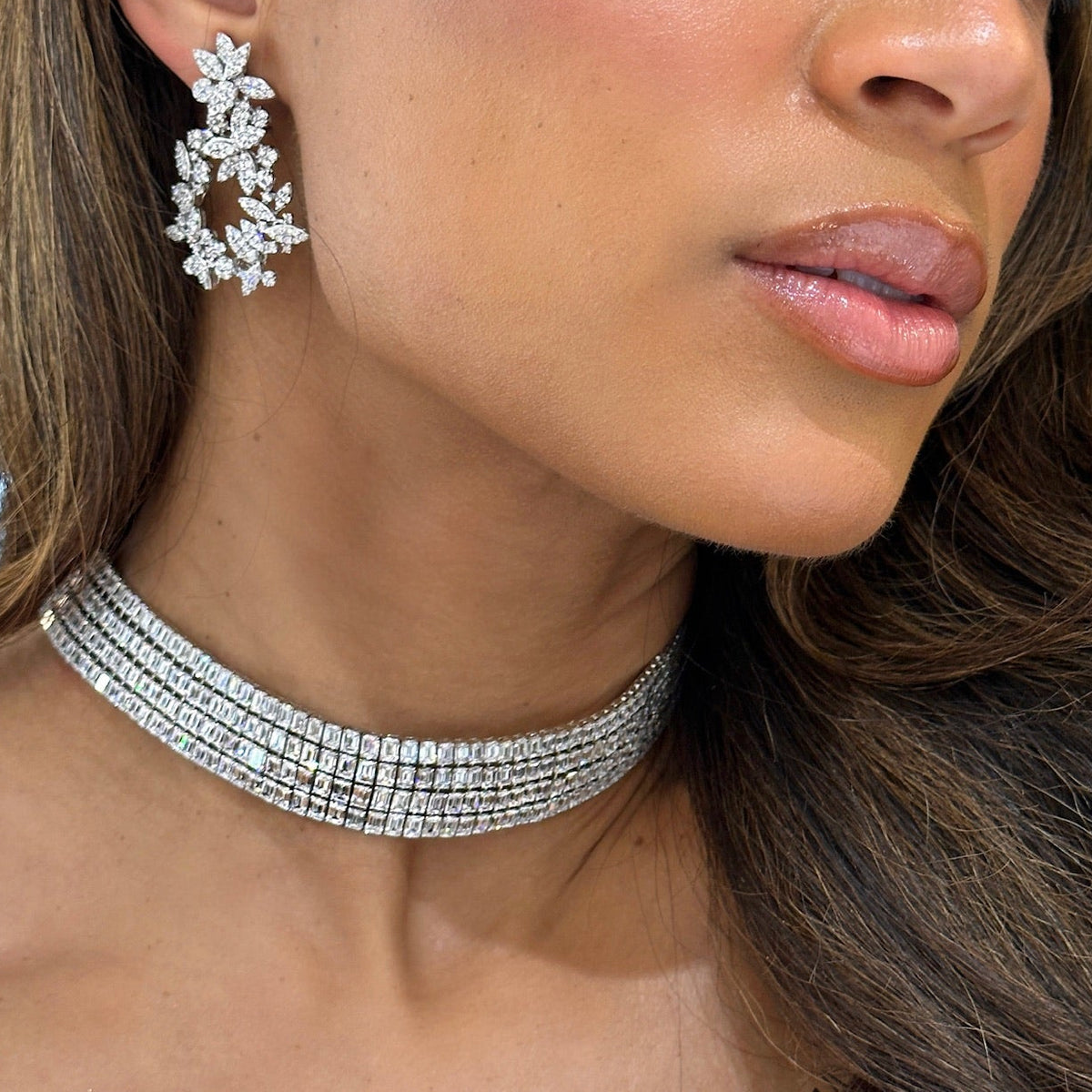 Baguette Diamond Choker Necklace
