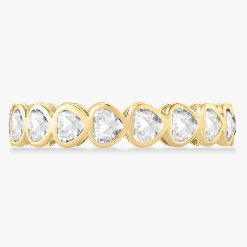 "Be Mine" White Topaz Eternity Heart Ring