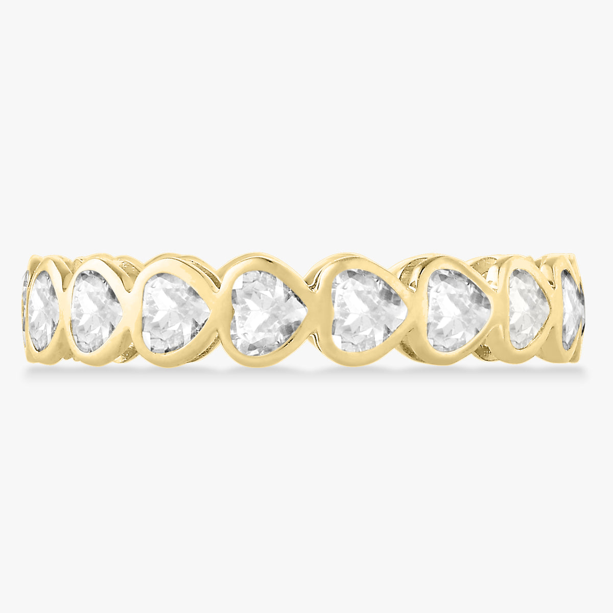"Be Mine" White Topaz Eternity Heart Ring