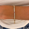 Bellamy Pink Sapphire Hearts & Diamond Bezel Adjustable Tennis Bracelet 3.10 ctw
