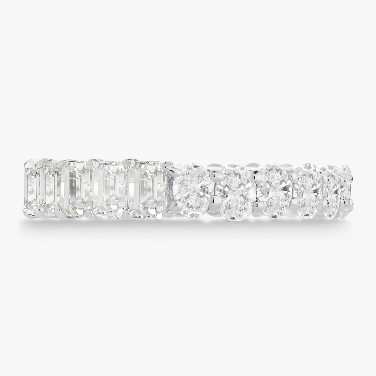 Best of Both Emerald Cut and Oval Eternity Band