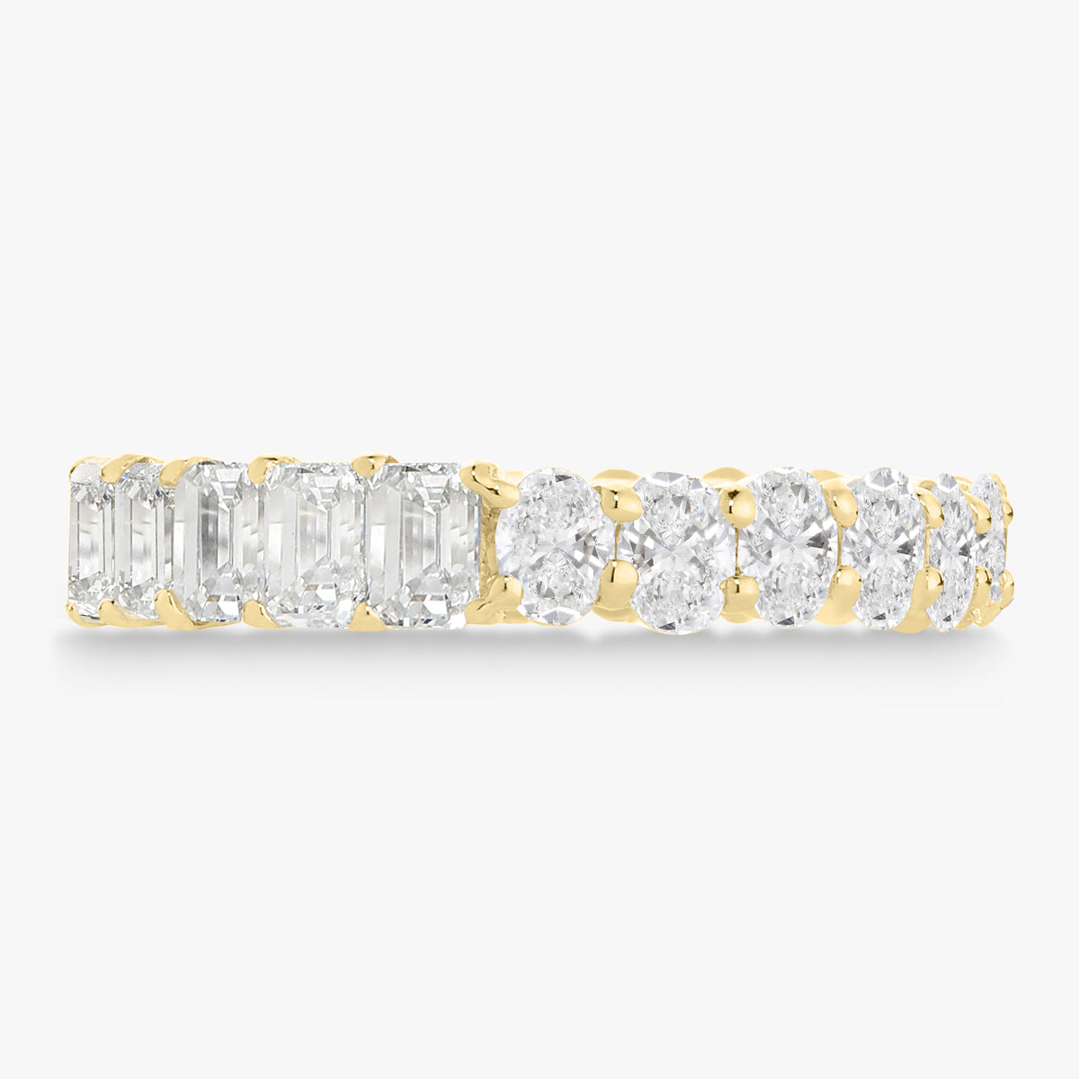 Best of Both Emerald Cut and Oval Eternity Band