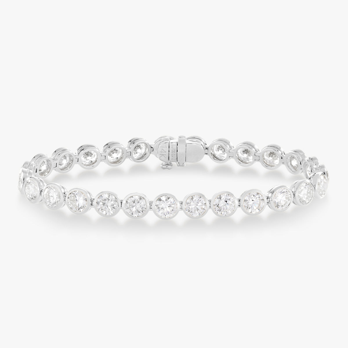 Bixi Bezel Diamond Tennis Bracelet 14 ctw & 22.89 ctw