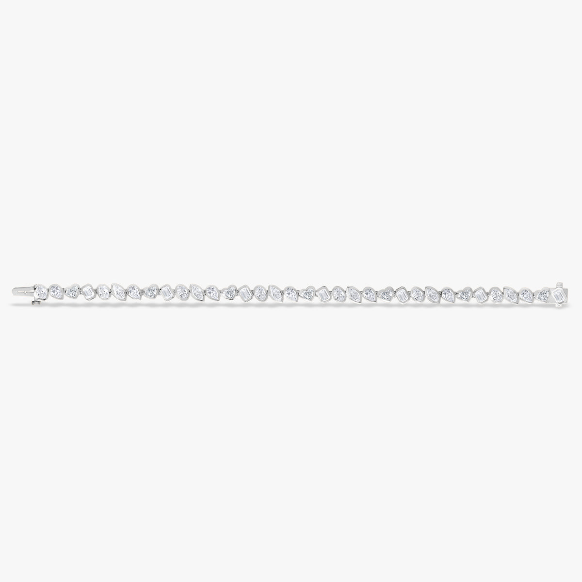 Bezel Set Pruitt Mixed Multi Shape Tennis Bracelet 7.23 ctw