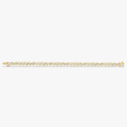 Bezel Set Pruitt Mixed Multi Shape Tennis Bracelet 7.23 ctw