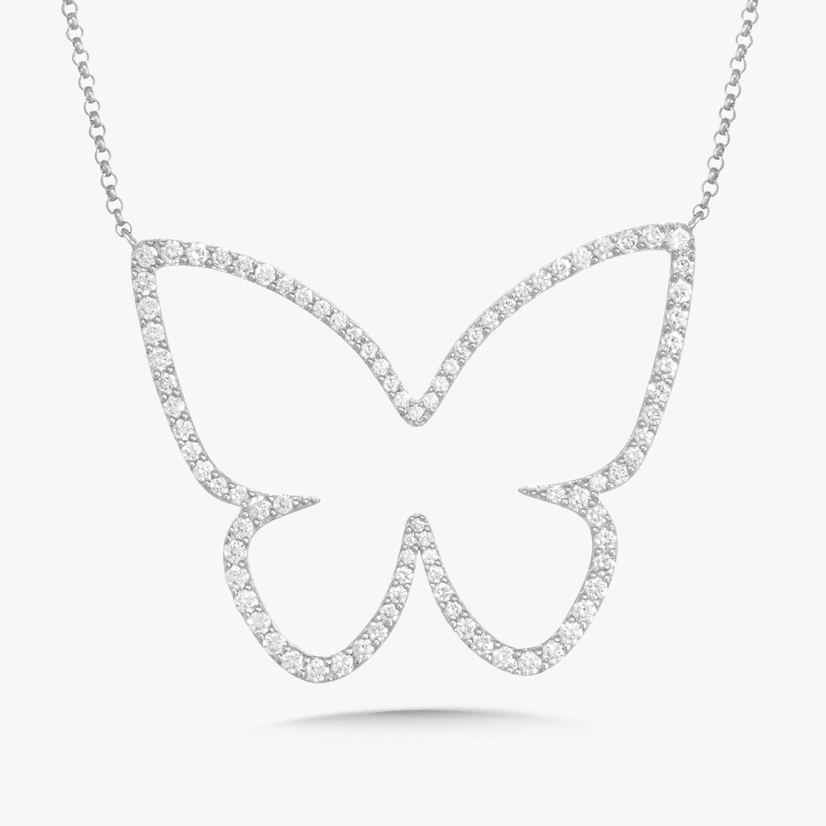 Large Joie Dainty Diamond Butterfly Necklace