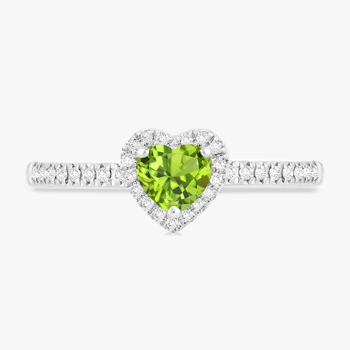 Birthstone Heart & Diamond Ring