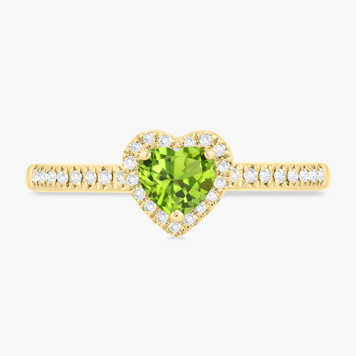 Birthstone Heart & Diamond Ring