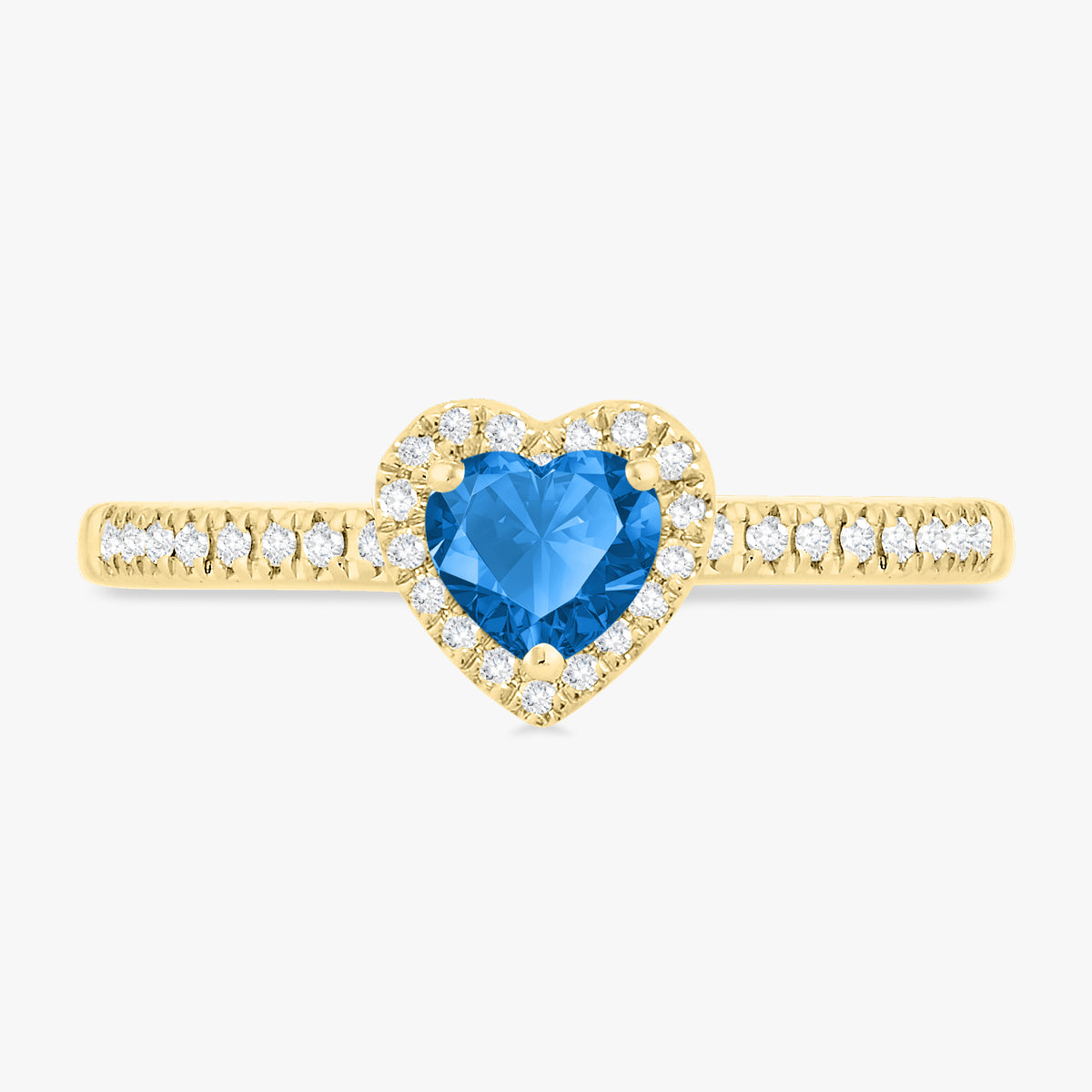 Birthstone Heart & Diamond Ring