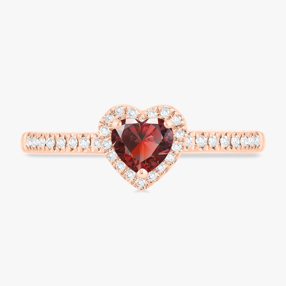 Birthstone Heart & Diamond Ring