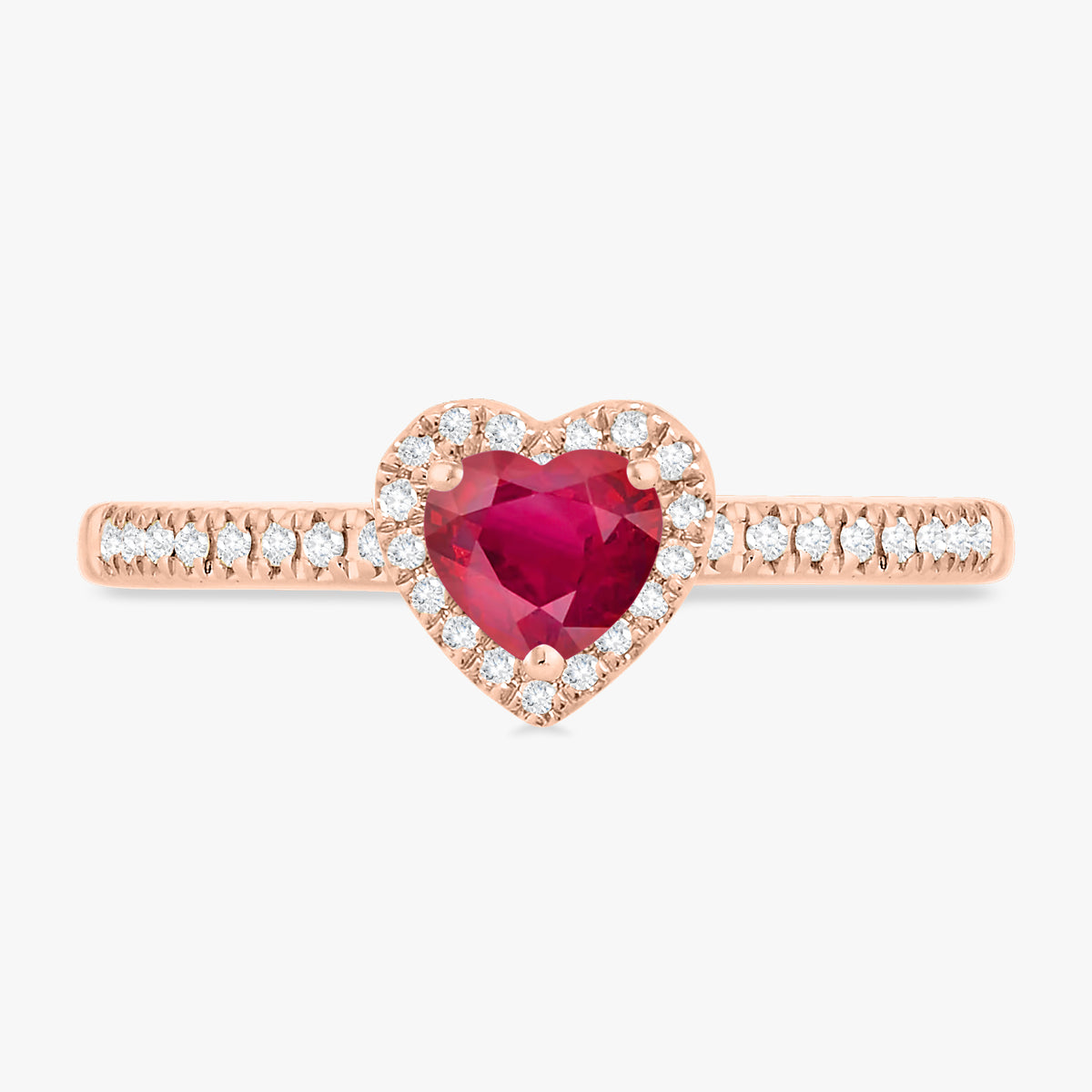 Birthstone Heart & Diamond Ring