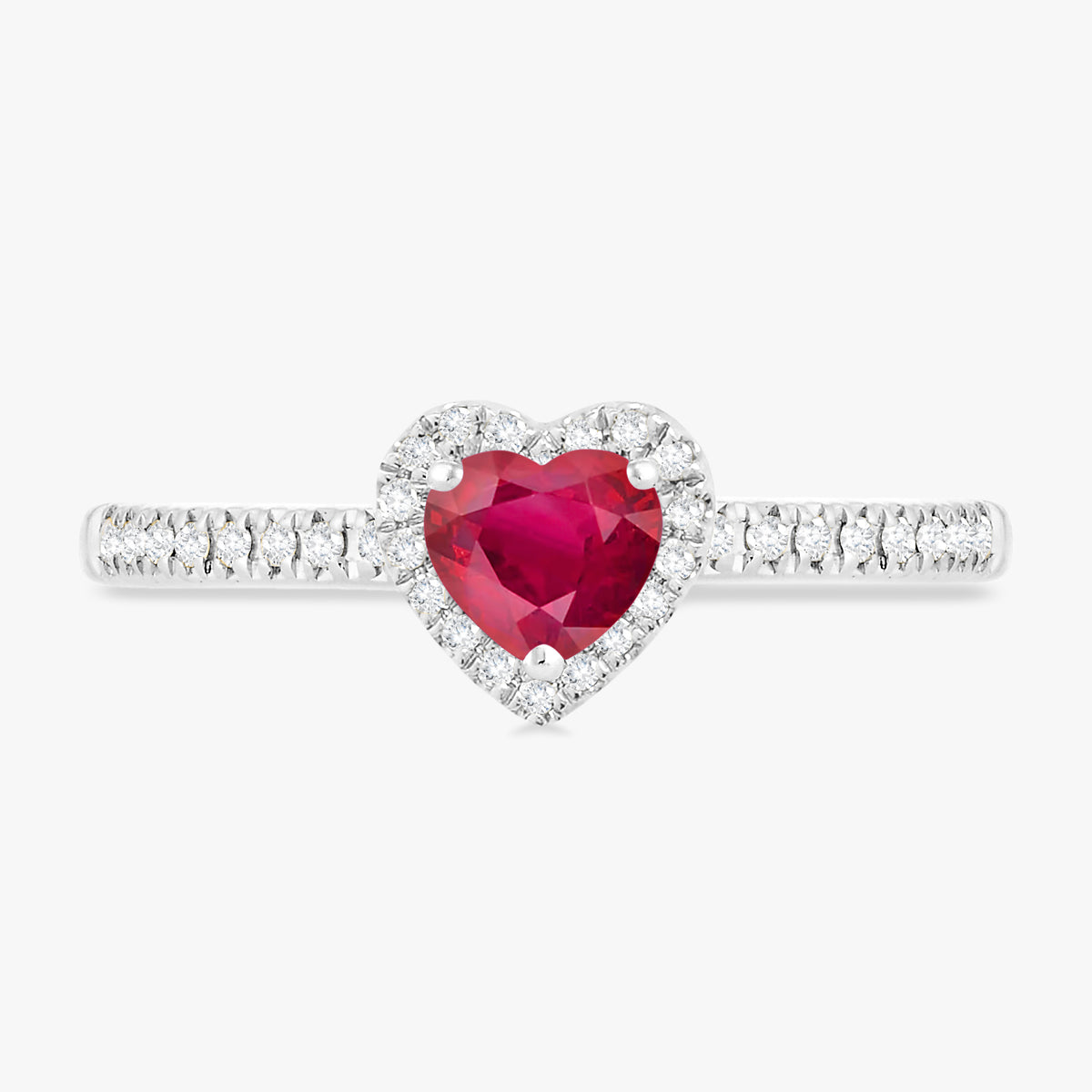 Birthstone Heart & Diamond Ring