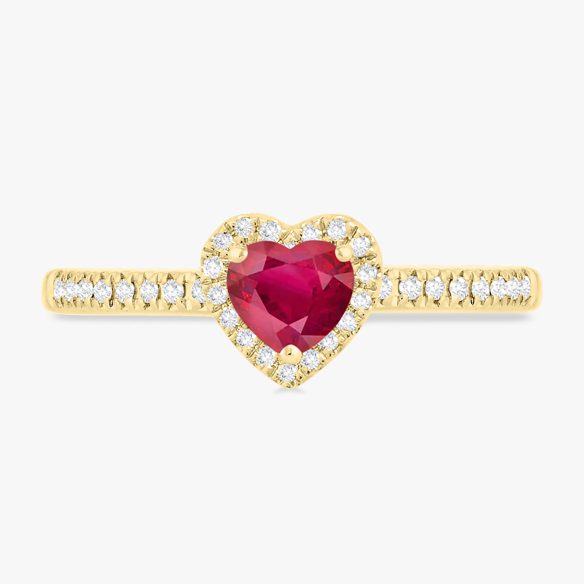 Birthstone Heart & Diamond Ring