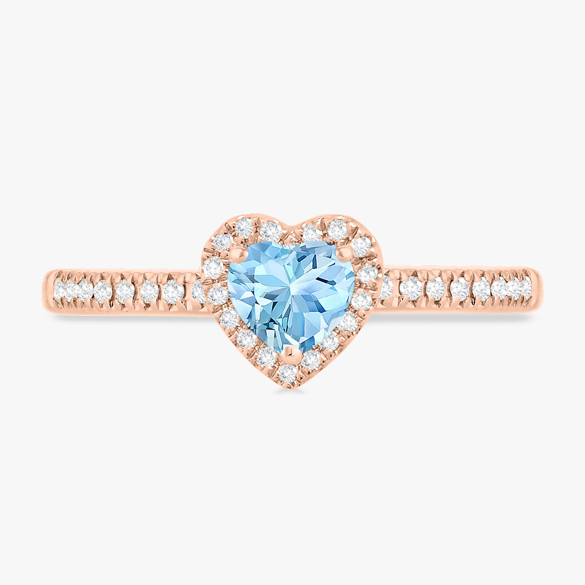 Birthstone Heart & Diamond Ring