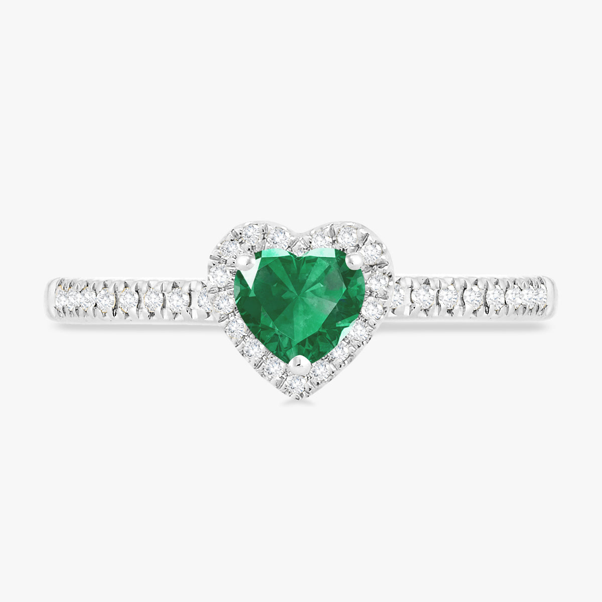 Birthstone Heart & Diamond Ring