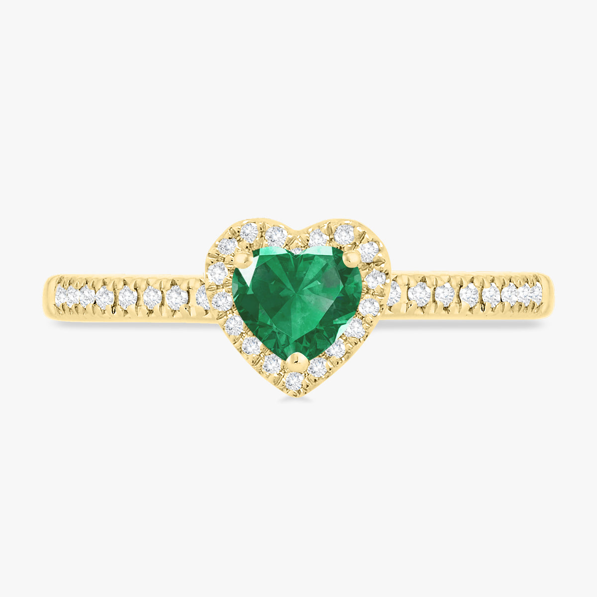 Birthstone Heart & Diamond Ring