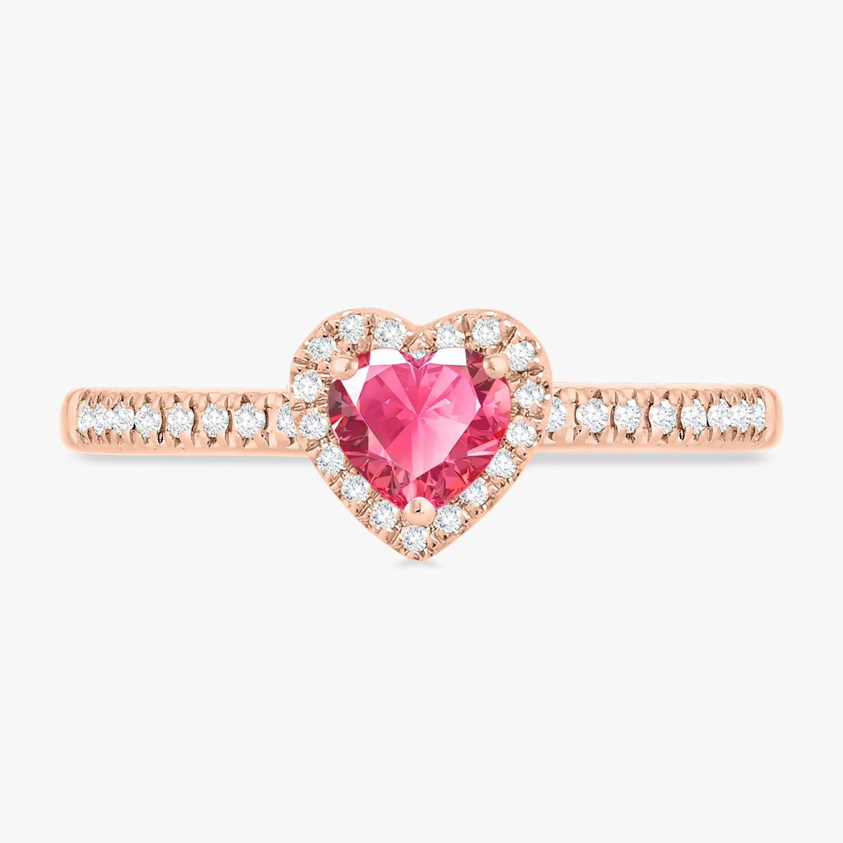 Birthstone Heart & Diamond Ring