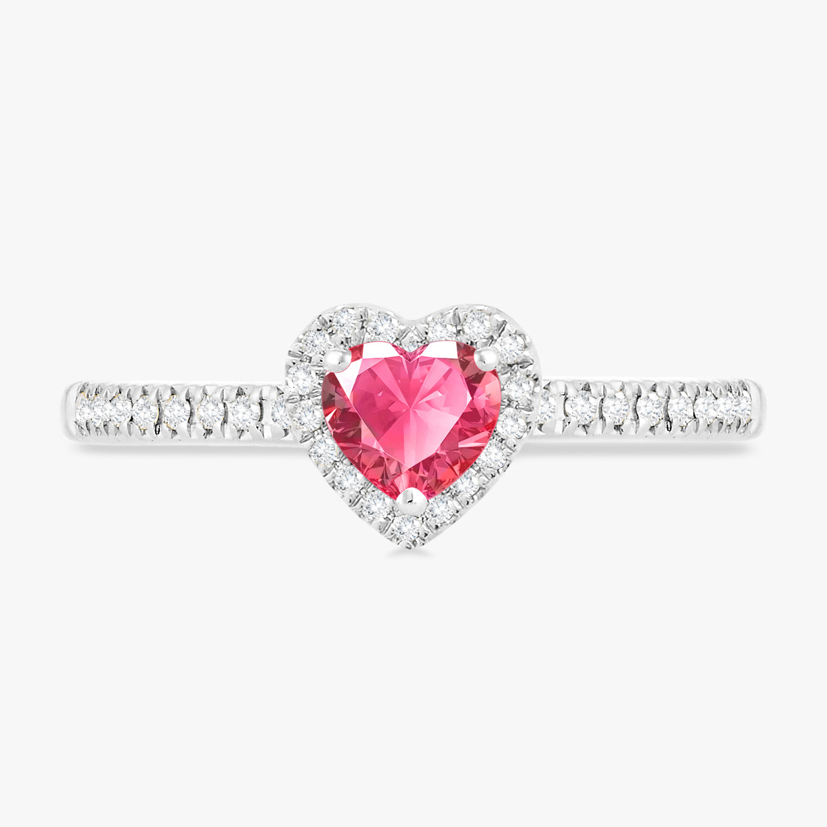 Birthstone Heart & Diamond Ring