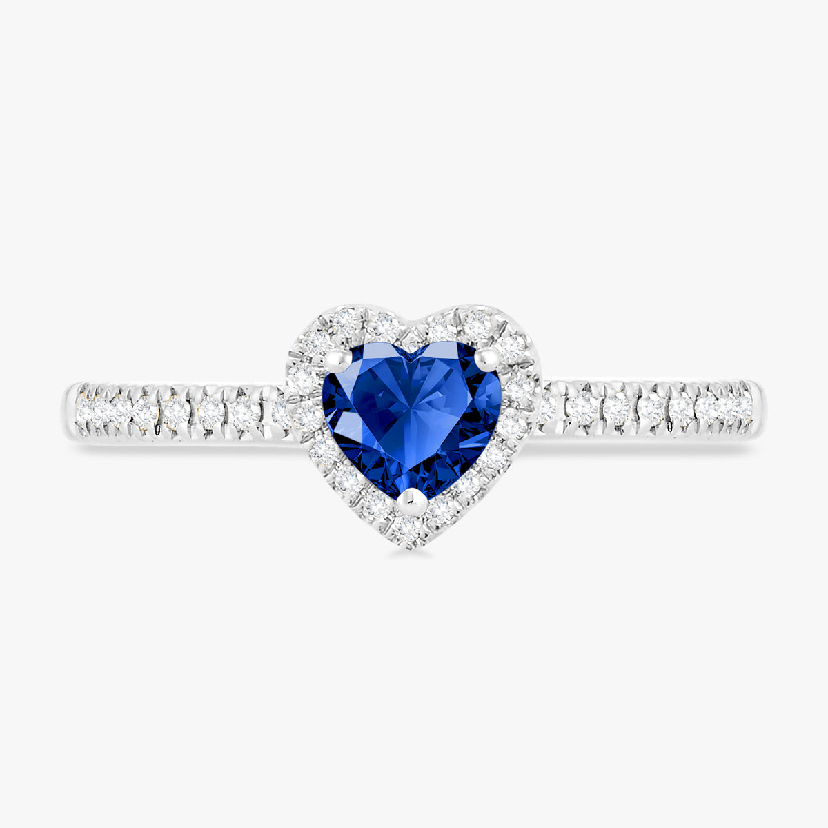 Birthstone Heart & Diamond Ring