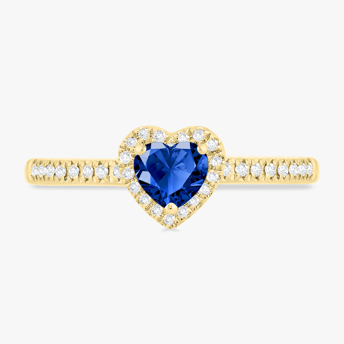 Birthstone Heart & Diamond Ring