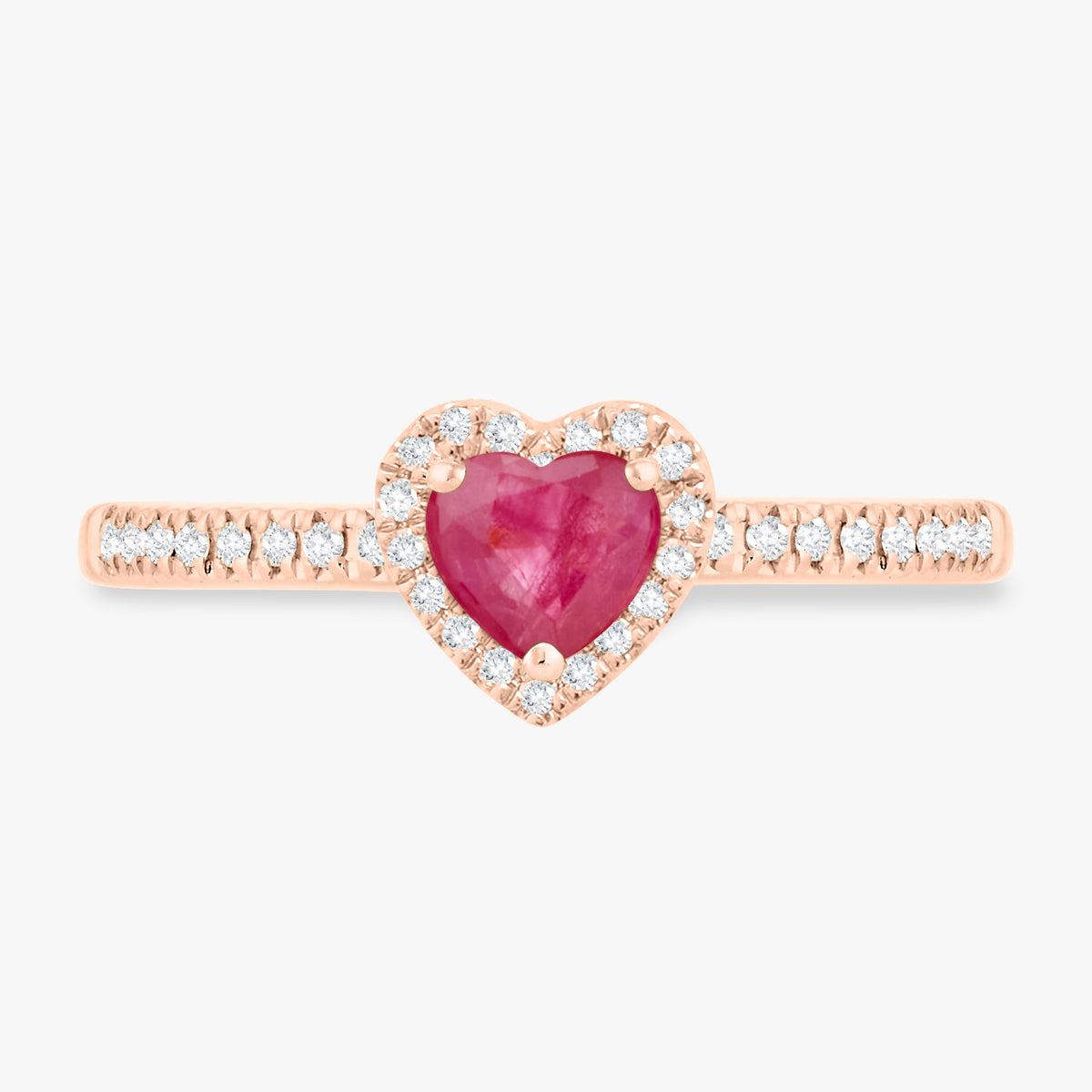 Birthstone Heart & Diamond Ring