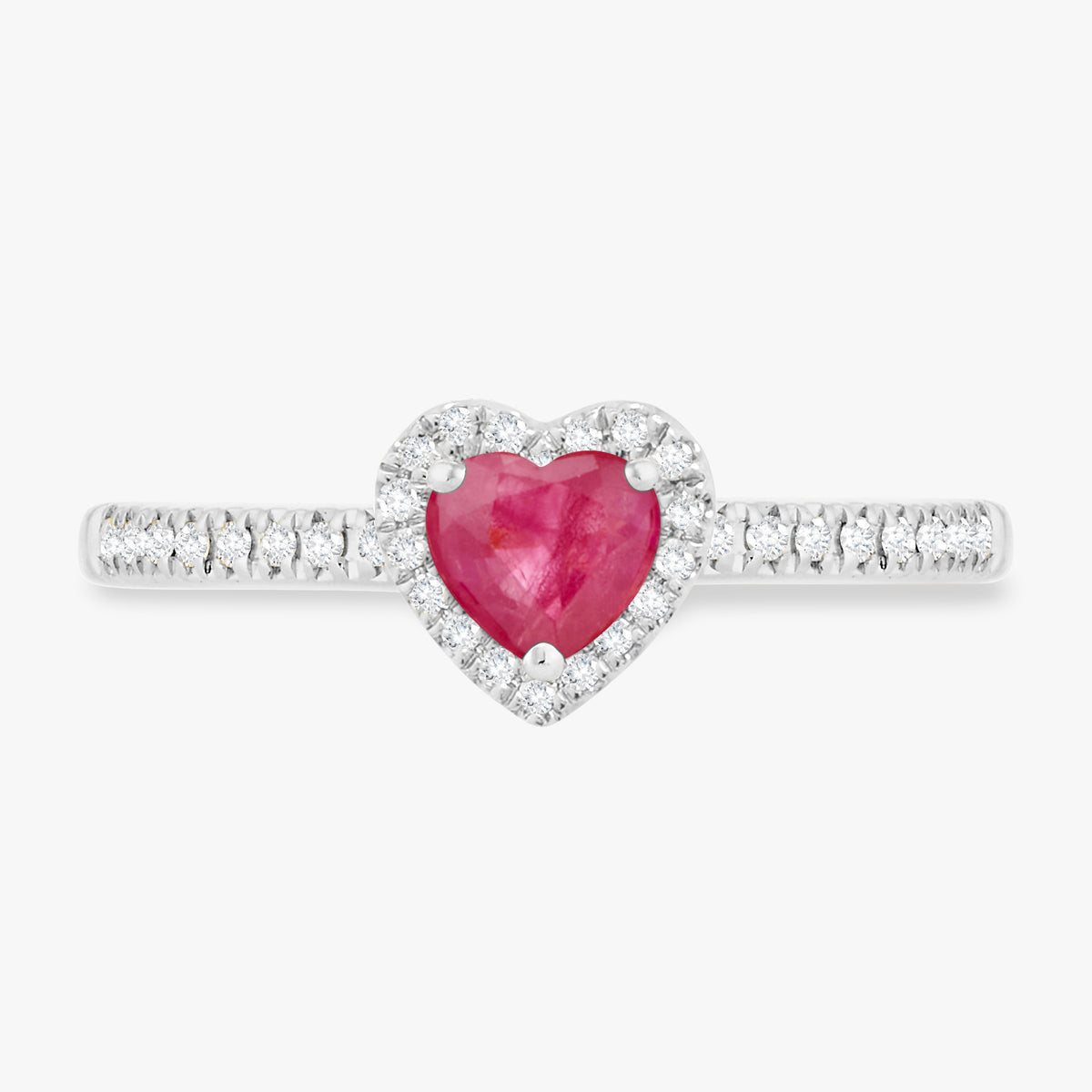 Birthstone Heart & Diamond Ring