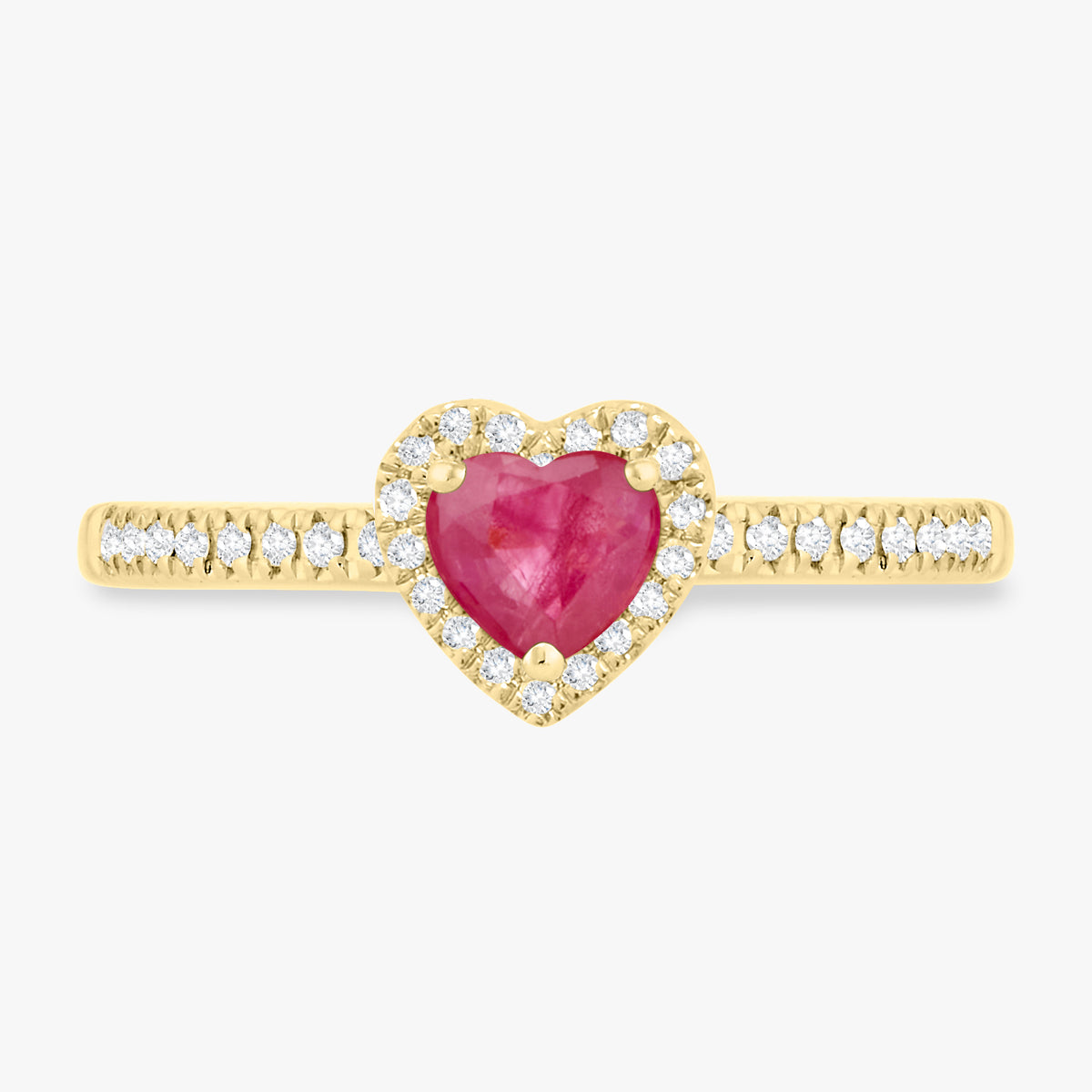 Birthstone Heart & Diamond Ring