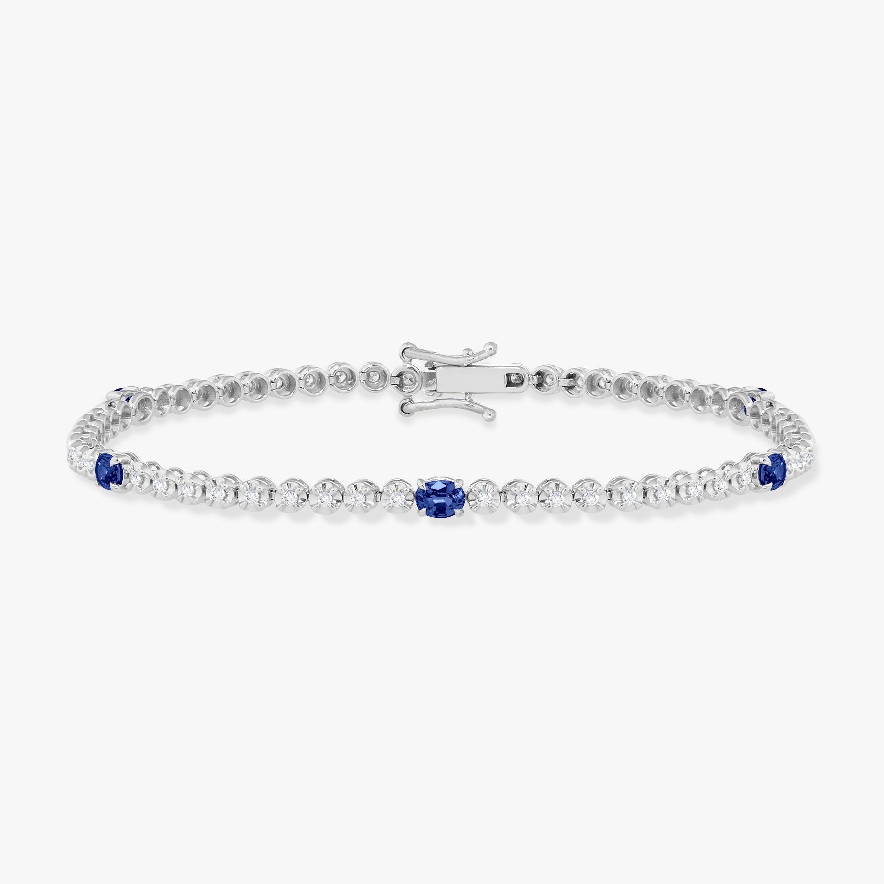 Diamond sapphire outlet tennis bracelet