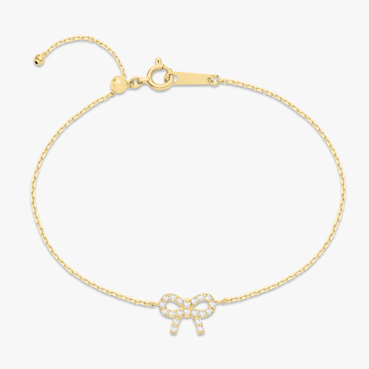 Bailee Dainty Diamond Bow Bracelet