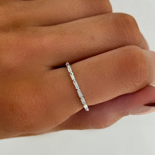 Braelynn East to West Baguette Diamond Band
