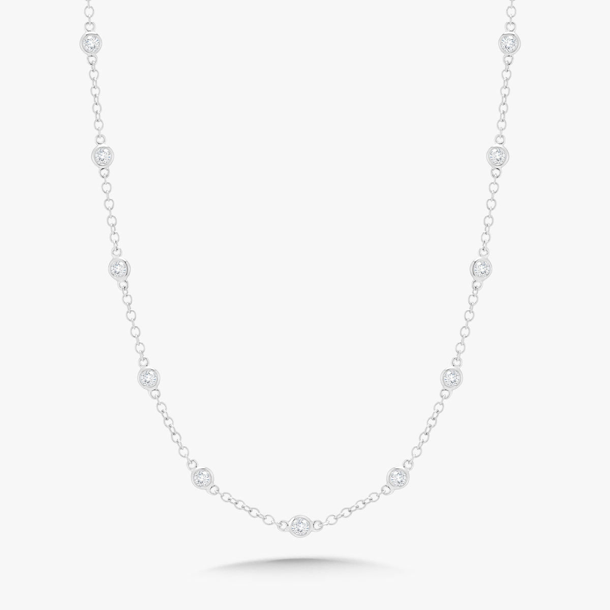 Brielle Diamonds By The Yard Necklace 1 ctw