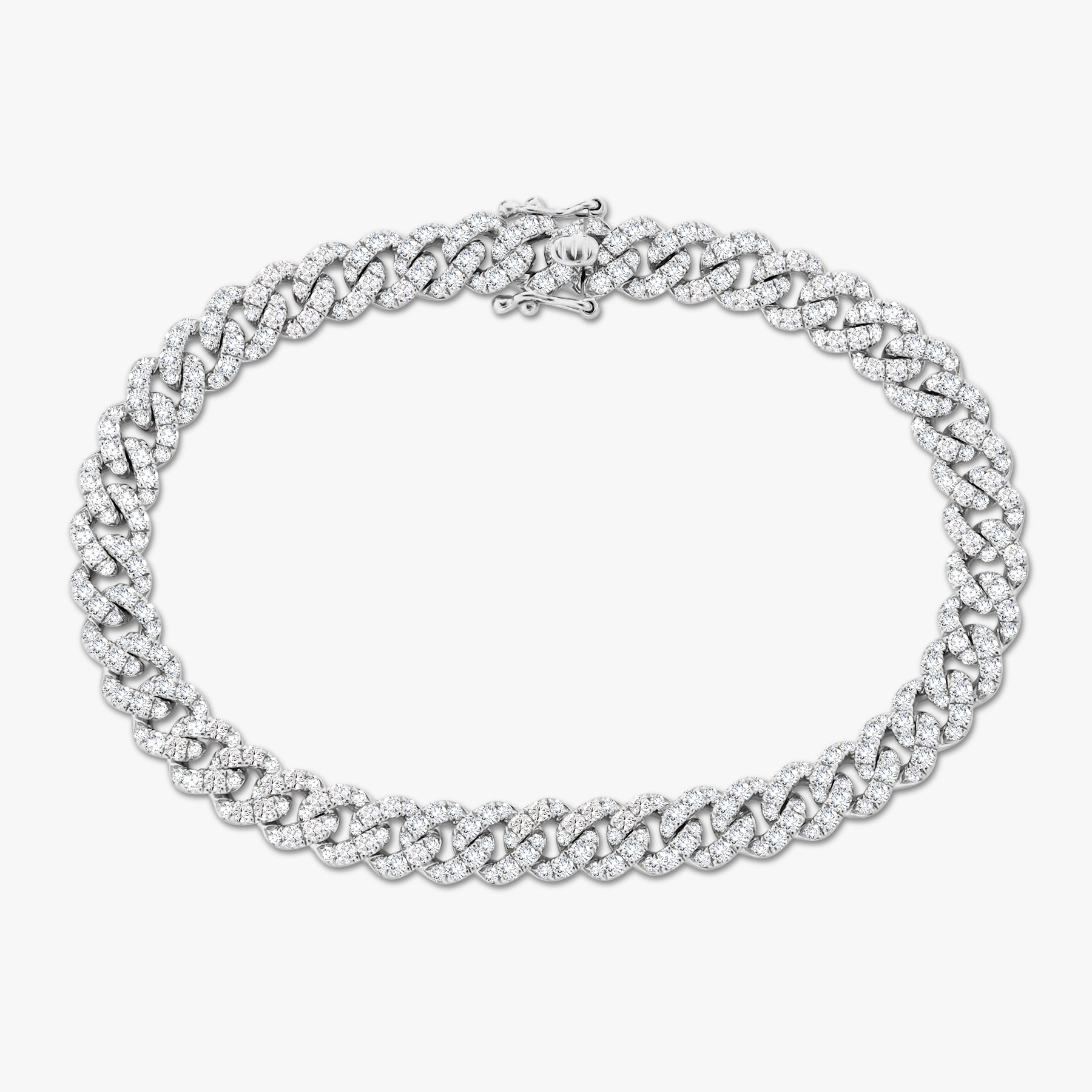 Bronx Pave Chain Link Diamond Tennis Bracelet 4.97 ctw – RWFJ