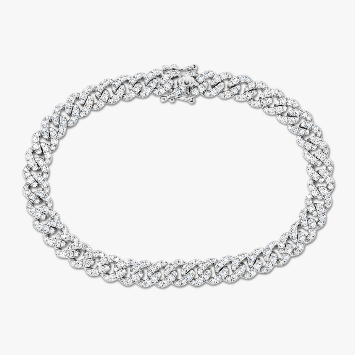 Bronx Pave Chain Link Diamond Tennis Bracelet 4.97 ctw