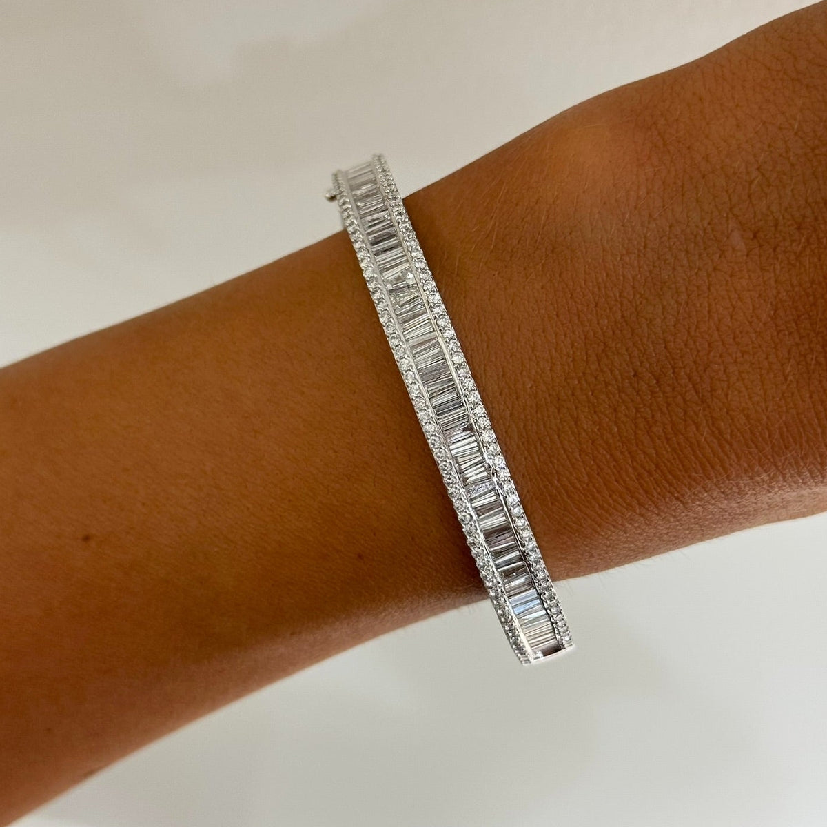 Brooks Tapered Baguette Diamond Bangle 5.10 ctw