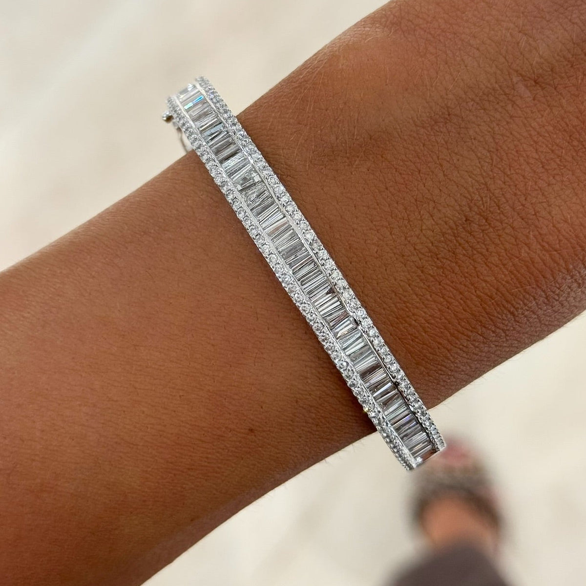 Brooks Tapered Baguette Diamond Bangle 5.10 ctw