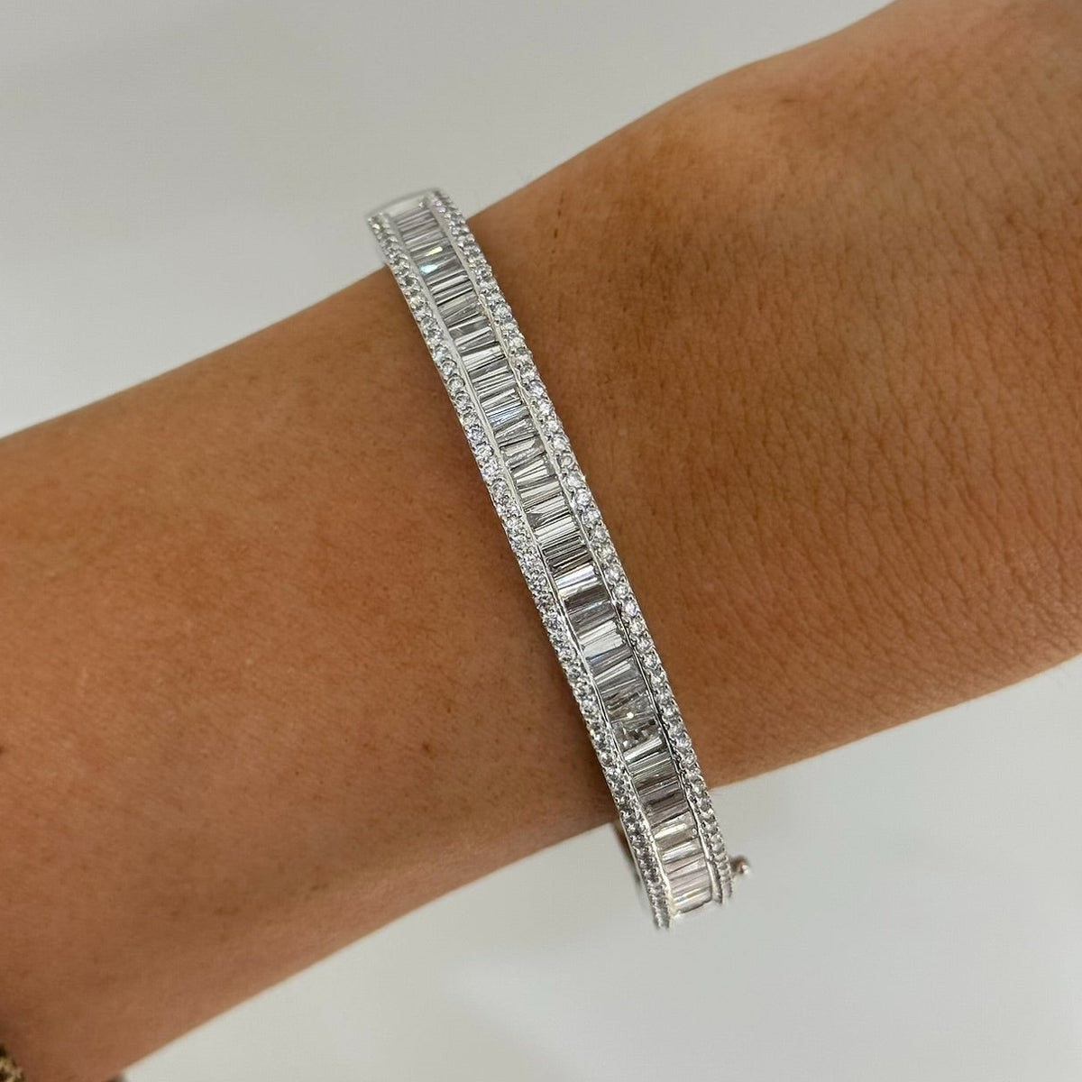 Brooks Tapered Baguette Diamond Bangle 5.10 ctw