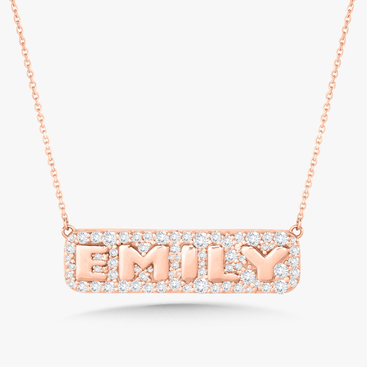 Bubble Bar Diamond Name Necklace Design DEPOSIT ONLY