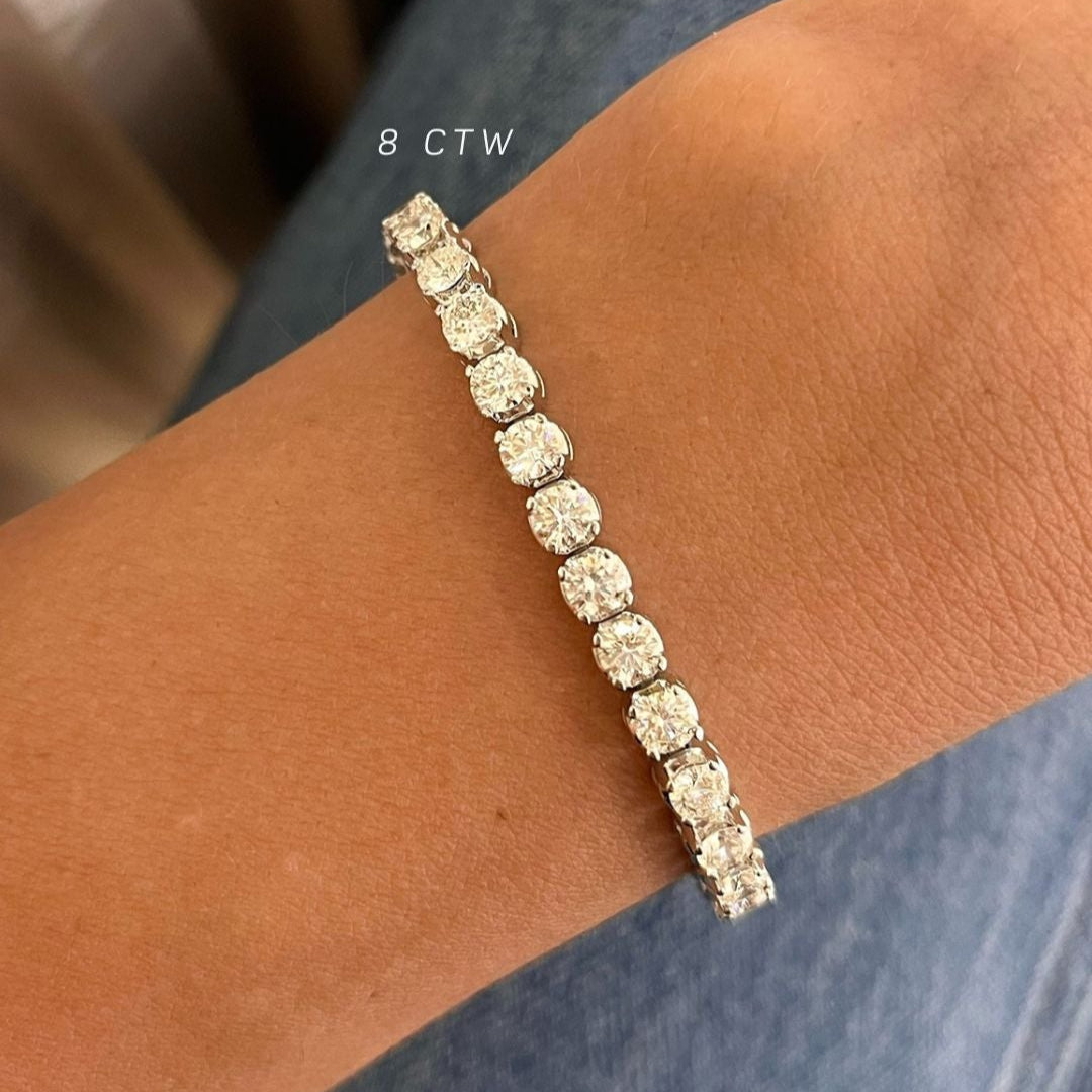 Buttercup Natural Diamond Scalloped Tennis Bracelet