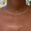 Buttercup Scalloped Diamond Tennis Necklace 1.50 ctw