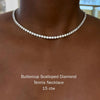 Buttercup Scalloped Diamond Tennis Necklace 15 ctw