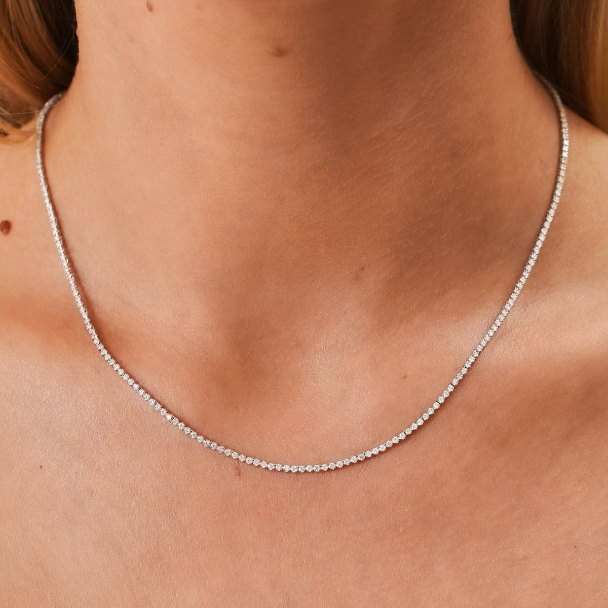 Buttercup scalloped tennis necklace