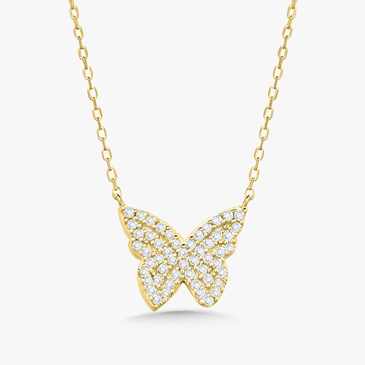 Give Me Butterflies Dainty Diamond Butterfly Necklace