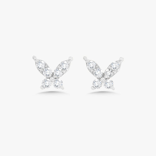 Butterfly Kisses Diamond Butterfly Stud Earrings