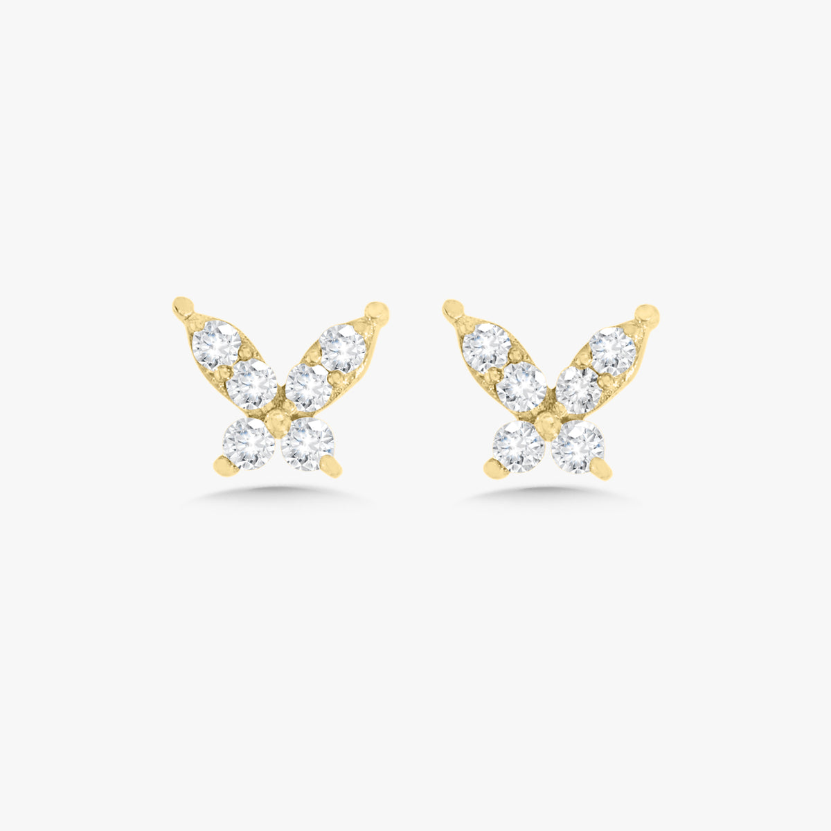 Butterfly Kisses Diamond Butterfly Stud Earrings