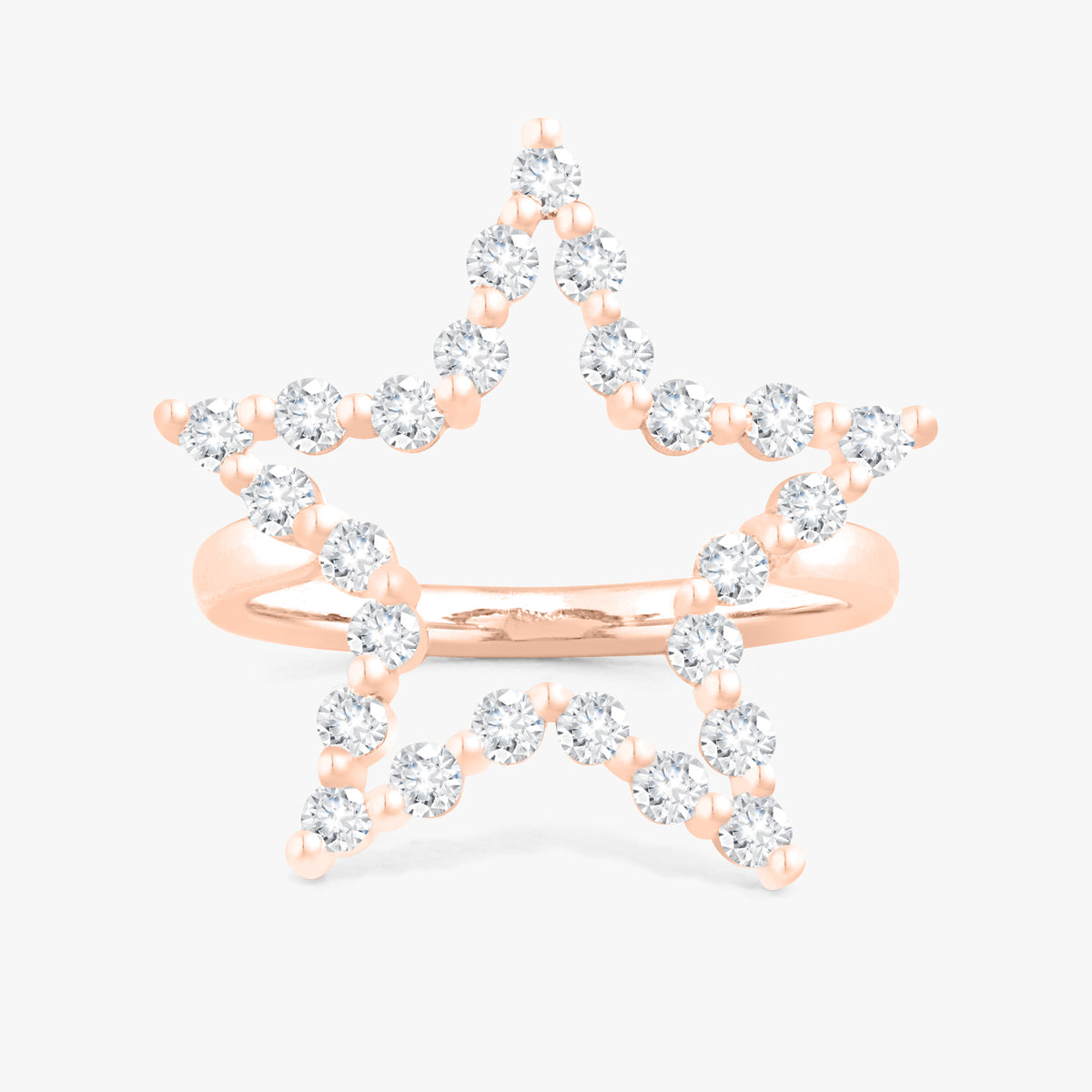 Charlie Cloud® Floating Diamond Star Ring 0.69 ctw