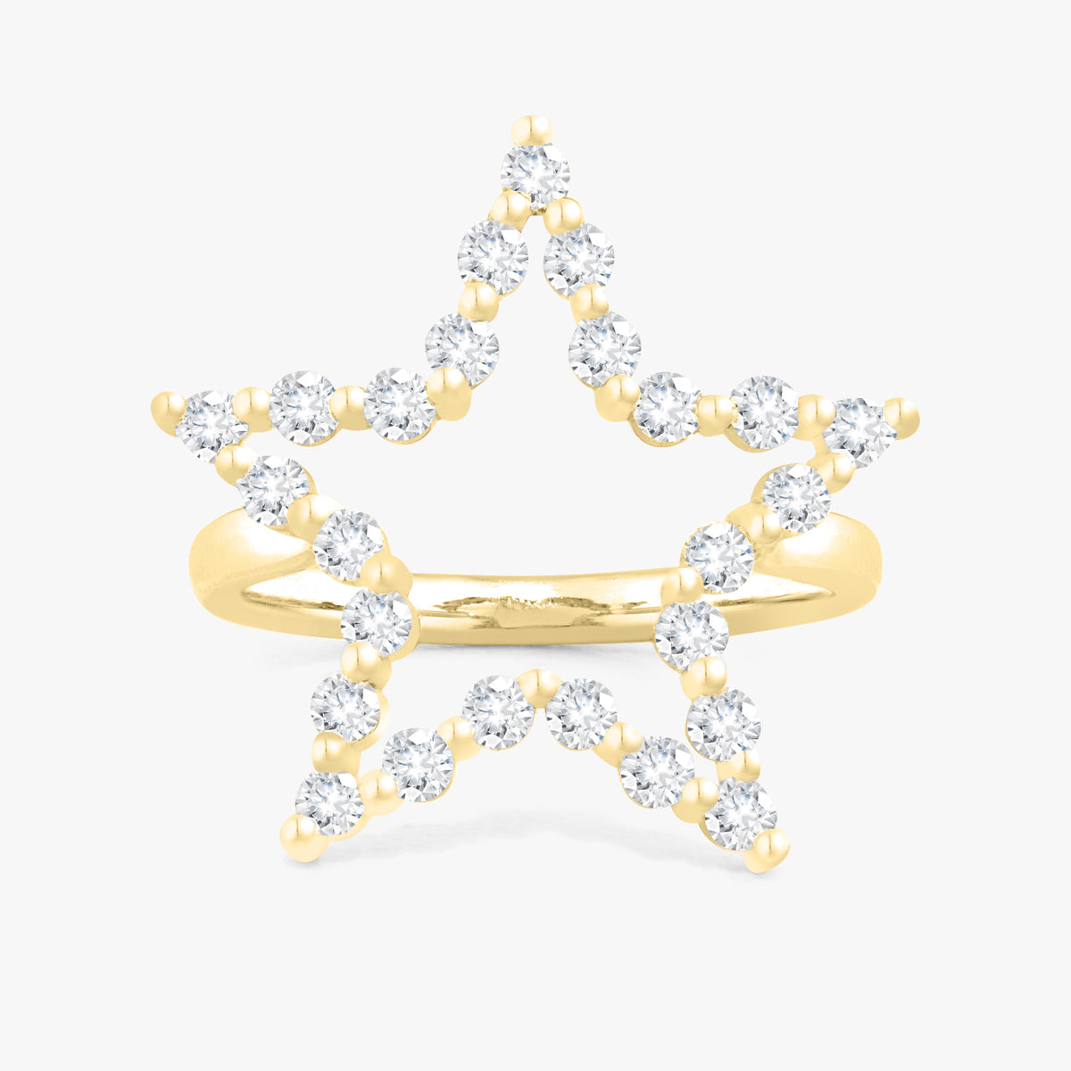 Charlie Cloud® Floating Diamond Star Ring 0.69 ctw