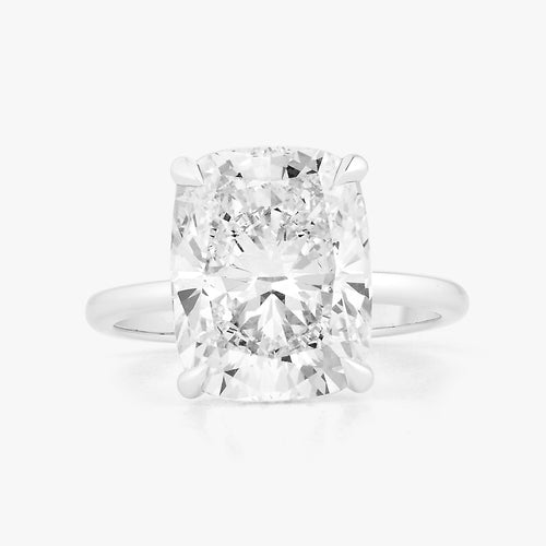 6.23ct Lab Grown Cushion Diamond in a Solitaire